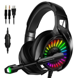 Headset Gaming GM790 Headphone Wired 3.5mm Stereo Bass LED