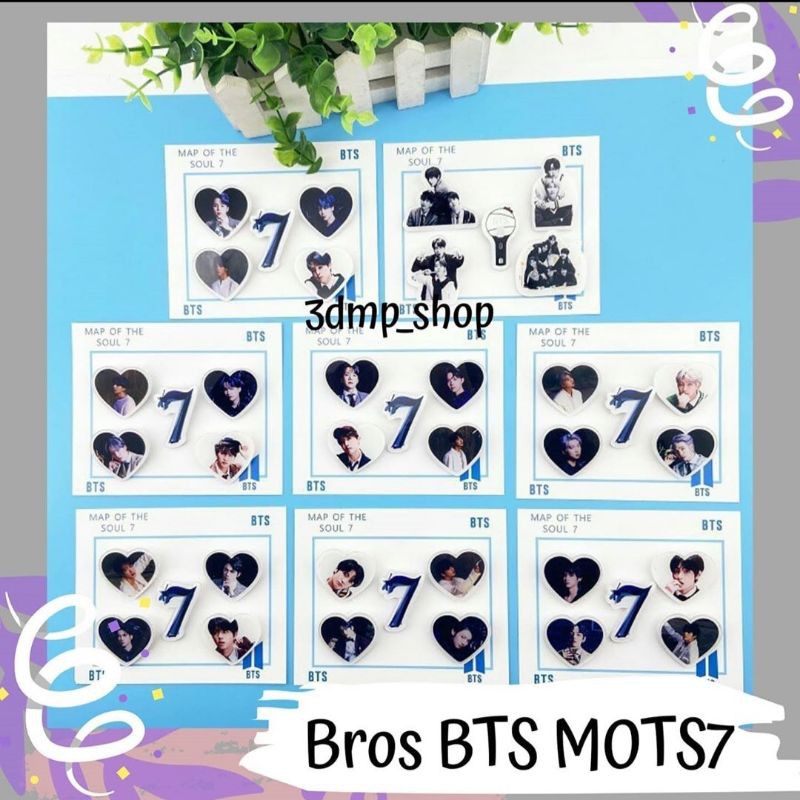 Pin Bros Lencana BTS MOT7 Map of the soul 7 jimin jungkook v taehyung