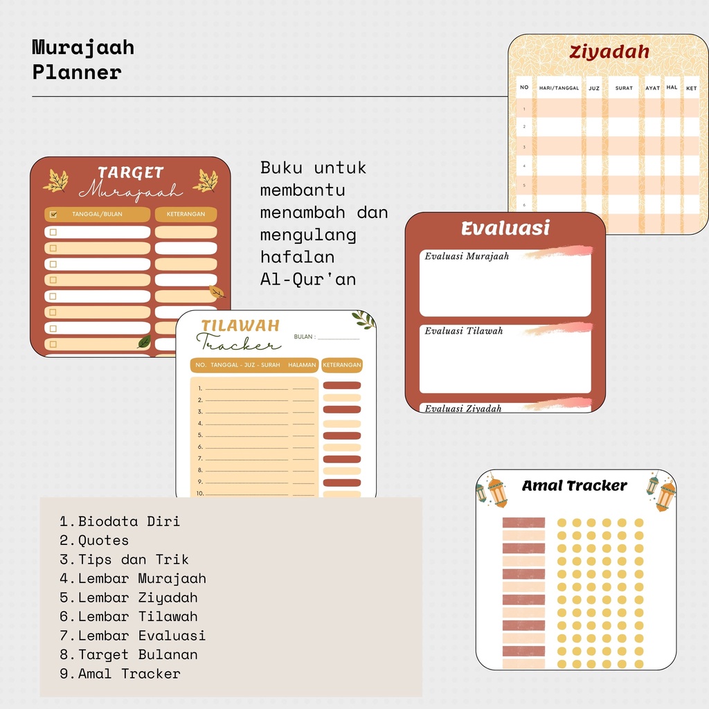 

Desain Murajaah Planner PNG/JPG/PDF