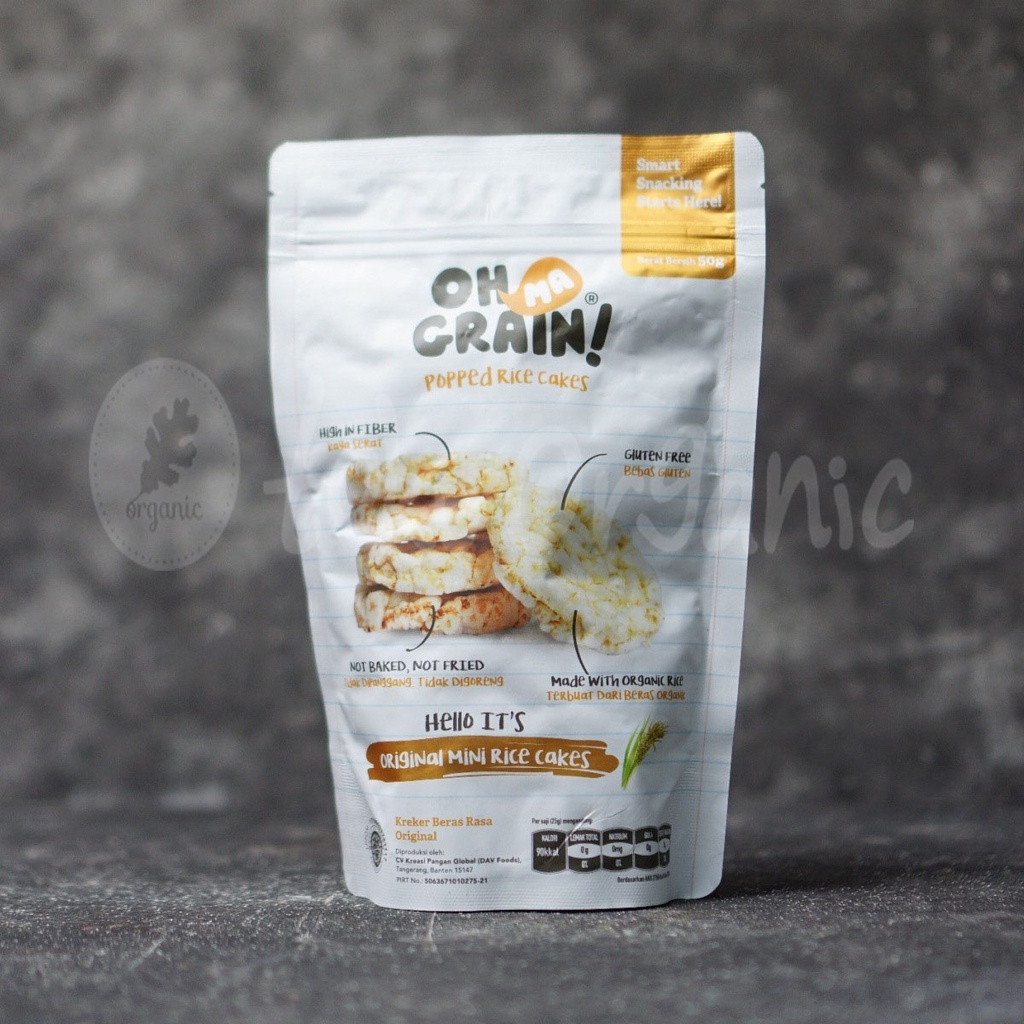 

Rice Crackers Original 50gr - Oh Ma Grain!