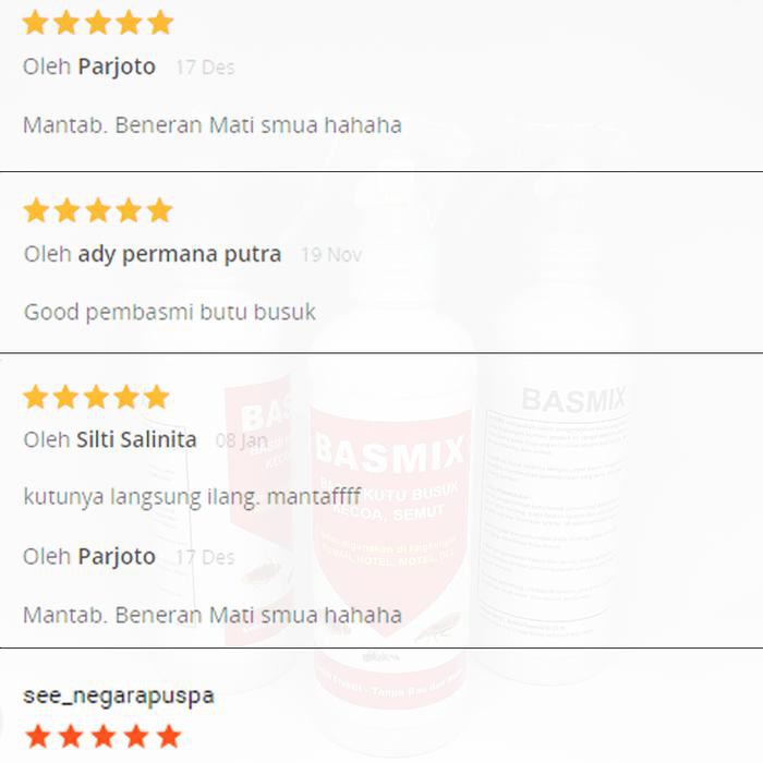EKSKLUSIF BASMIX: ANTI KUTU BUSUK KASUR, KECOA, SEMUT 