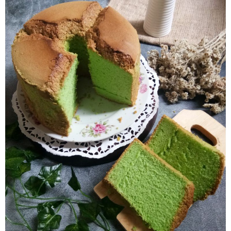 

cake chiffon pandan / cake chiffon coklat