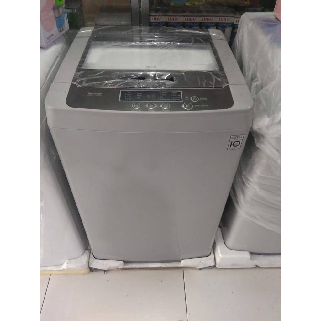 LG Mesin Cuci 1 Tabung Top Loading 8Kg Smart Inverter T2108VSPCK Turbo