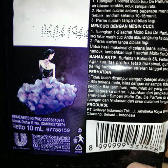 [1 Renteng] Sabun Cuci Pewangi Molto 10 Ml / 11 Ml