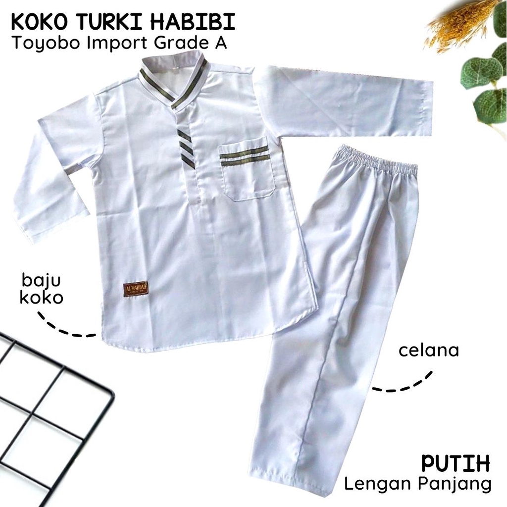 Stelan Koko Anak Turki Usia 3-12 tahun Lengan pendek Premium ORIGINAL