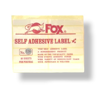

Label Stiker Harga Fox No 126 isi 10 Lembar Label Undangan / Label Buku pelajaran / / Label Harga - Satuan- SHSNP