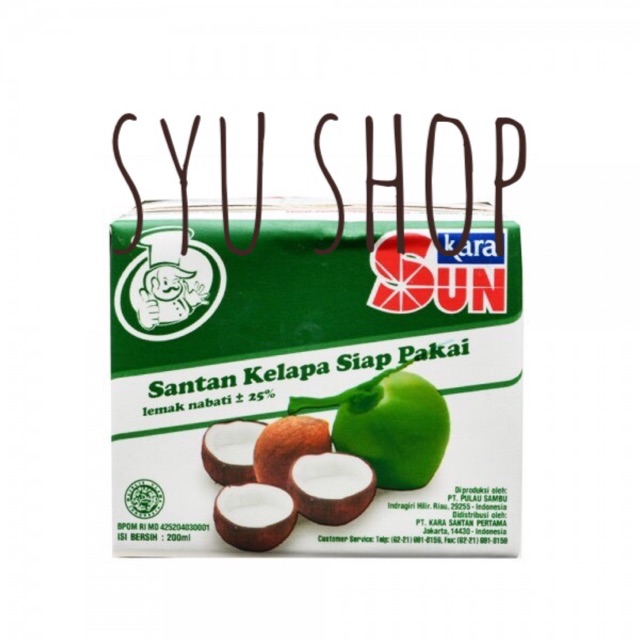 

Santan sun kara kotak 200 ml