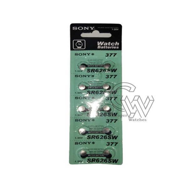 Cheaper-10Pcs-Baterai Jam Tangan Sony 377 Harga 1Strip