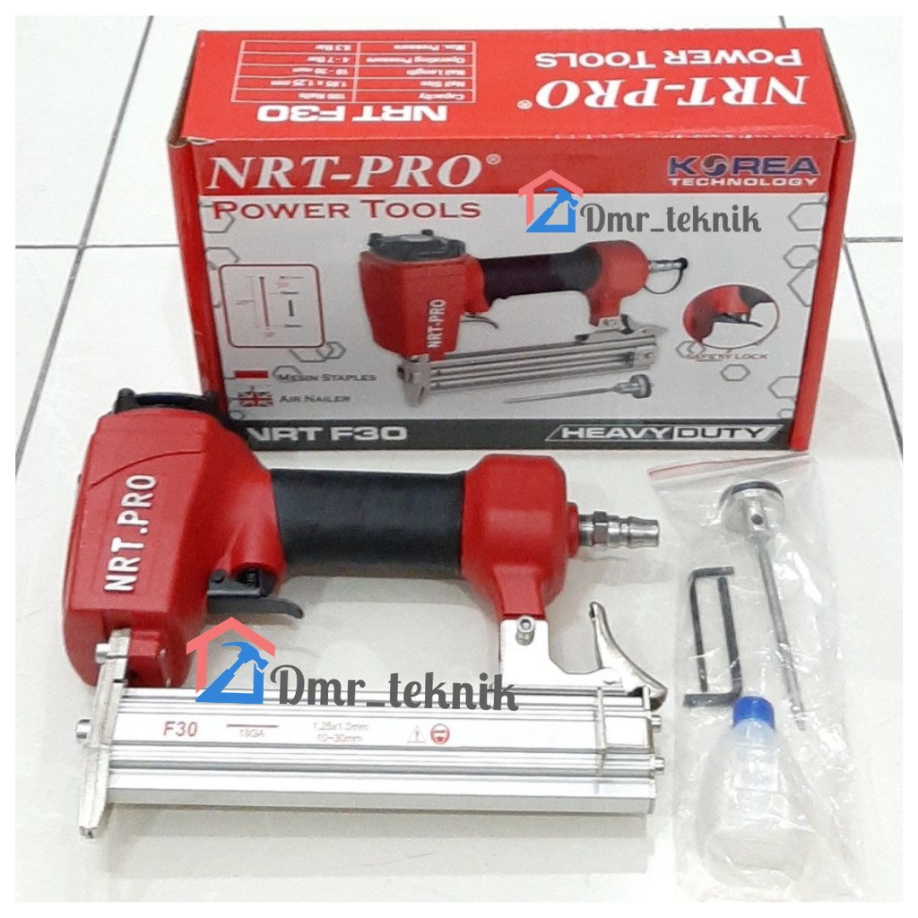 PAKU TEMBAK ANGIN NRT-PRO Air Nailer F30 Mesin Alat Paku Tembak Lurus