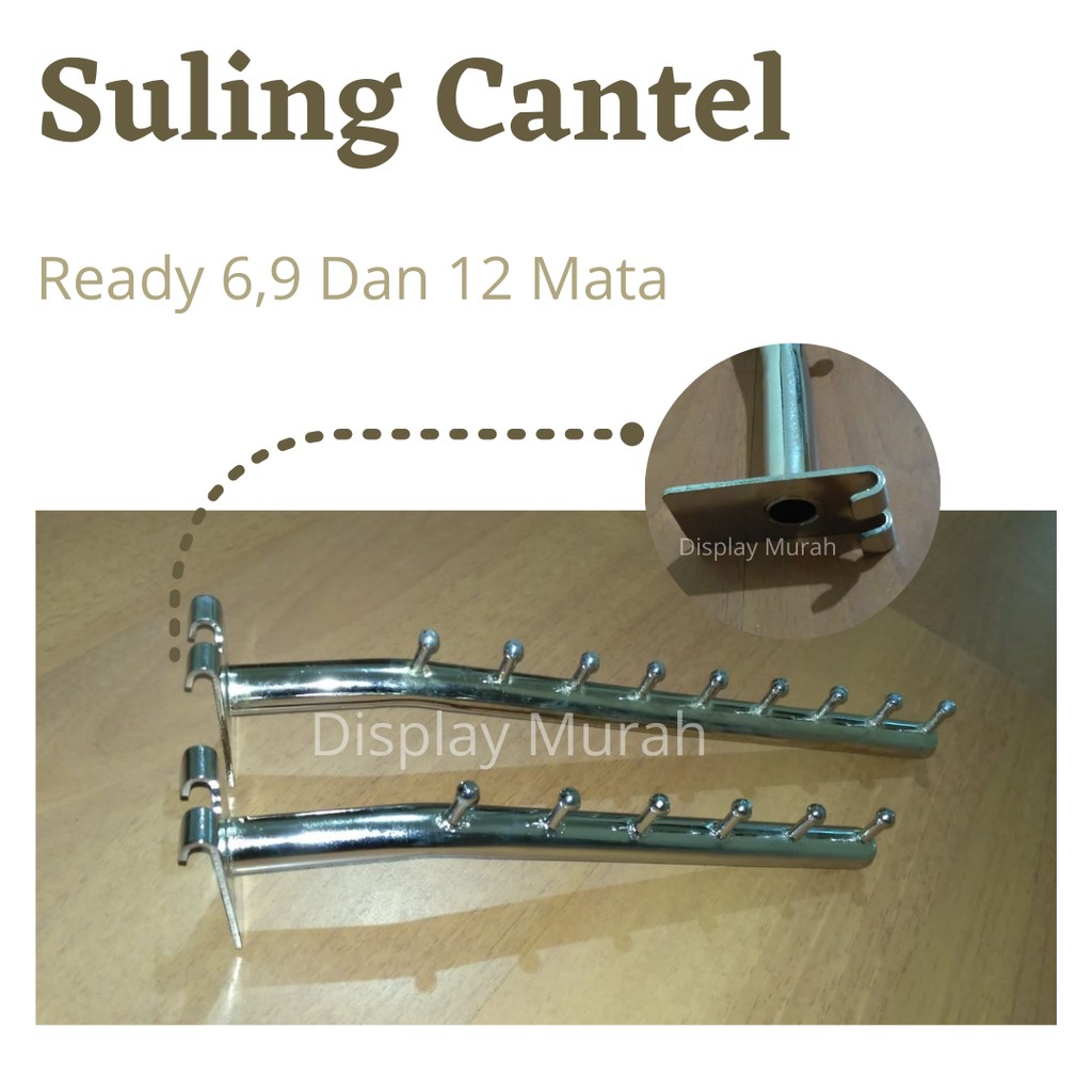 Suling cantel ram dan hanger Seruling Ram Display Pajangan Hanger Besi - BH