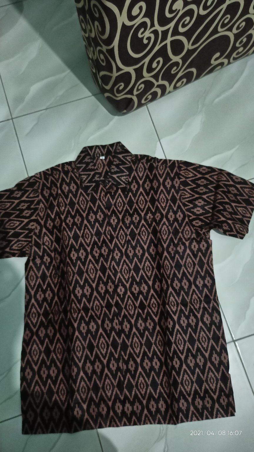 Size M L Xl Xxl Bswart Batik Hrb026 Kenongo Hem Batik Wajik Monochrome Kemeja Batik Pria