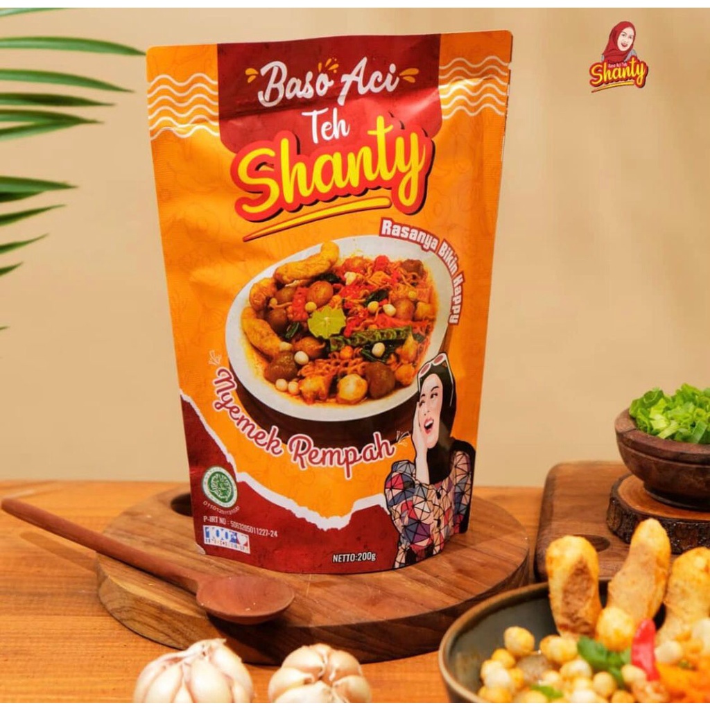 Baso Aci Mie Nyemek Rempah Teh Shanty Extra Gurilem Pedas 200gr