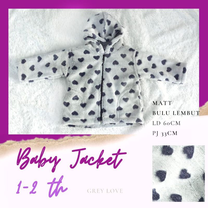 Jaket Bayi Usia 1-2 tahun / jaket bayi lembut-6