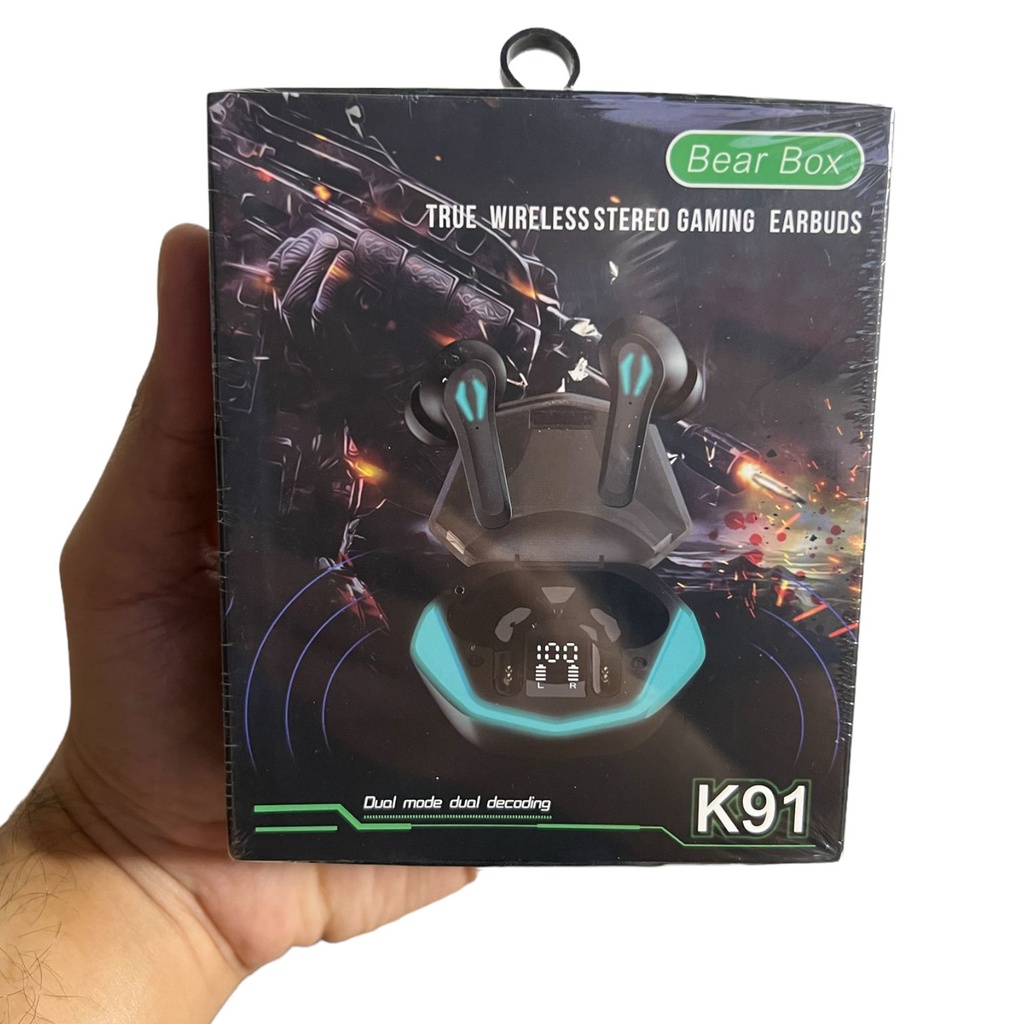 Headset Handsfree Bear Box K91 TWS Gaming Earbuds