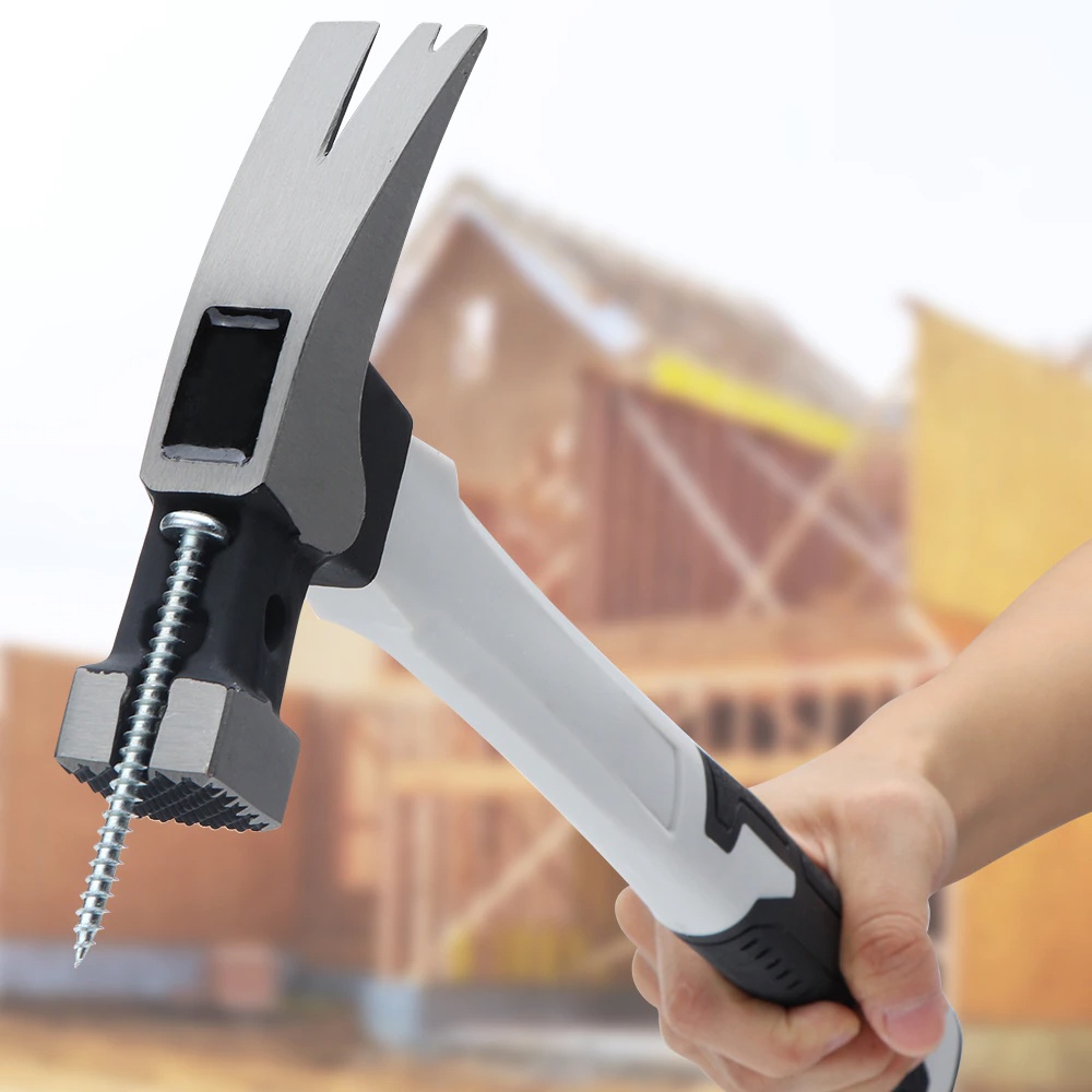 Palu Besi Baja Gagang Karet Bentuk Kambing Mutifungsi Claw Magnet Congkelan Paku