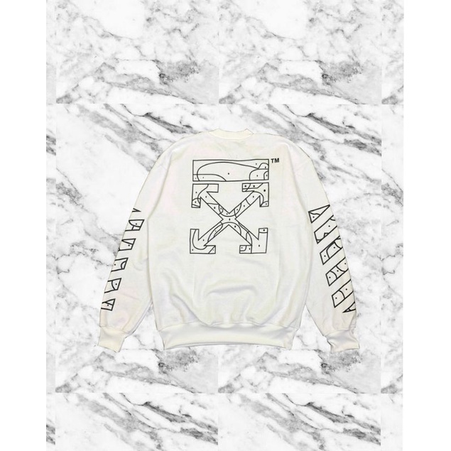 JAKET SWEATER OFF WHITE PAKAIAN PRIA WANITA JAKET MURAH CREWNECK