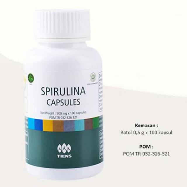 SPIRULINA 100 KAPSUL    MASKER WAJAH TERBAIK DUNIA    100% ORI TIENS