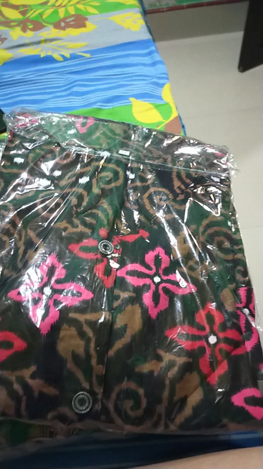 Tey-17 Batik Wanita Asj Sa Hrb026 Kenongo Kemeja Tosca Pendek