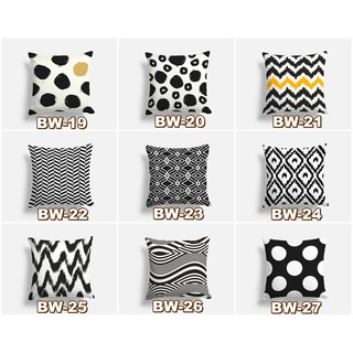 Sarung Bantal  Kursi  Sofa Travel Motif Polos Black 