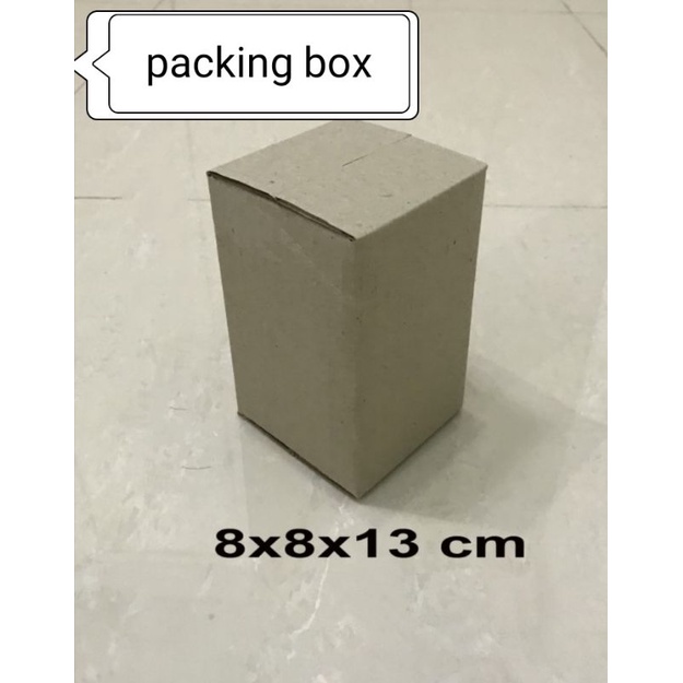 

karton/dus UK.8x8x13cm.single wall luar polos dalem ada tulisan