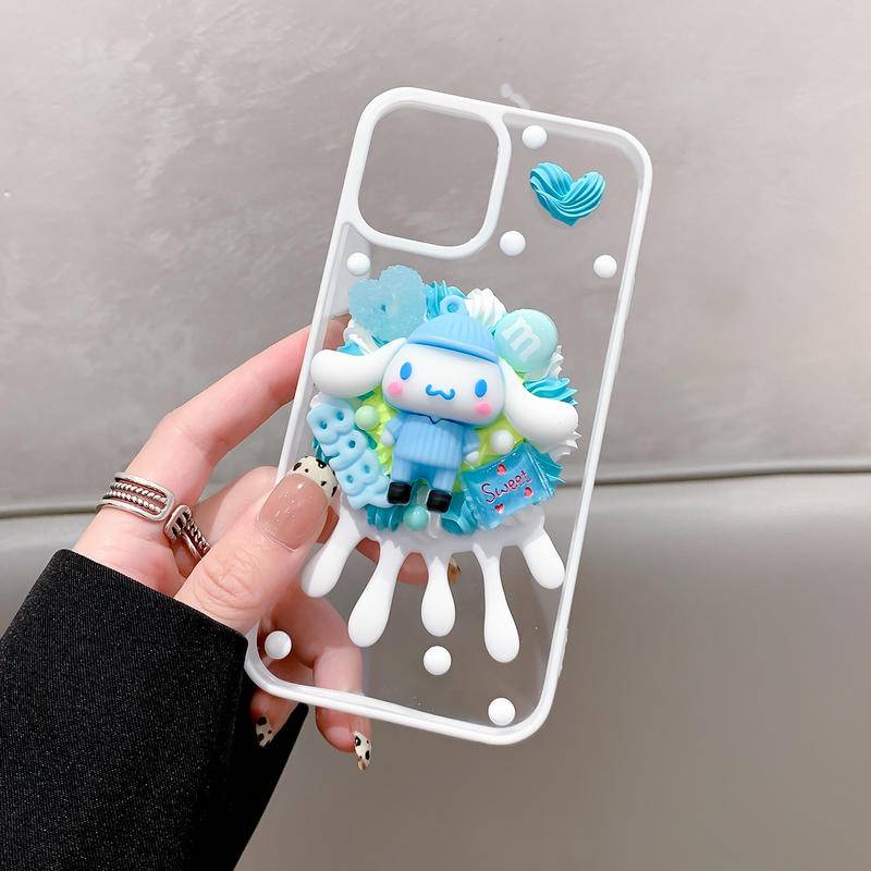 Soft case Transparan Motif Kartun 3D Untuk iPhone 13 12 11 Pro MAX Mini X XS MAX XR SE 2022 2020 7 8 Plus