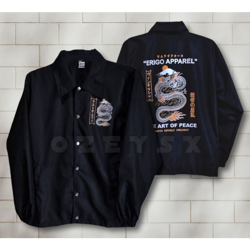 Coach Jacket model Ombak Dewasa Kekinian Terbaru / CJ Ombak Parasut Unisex Terbaru