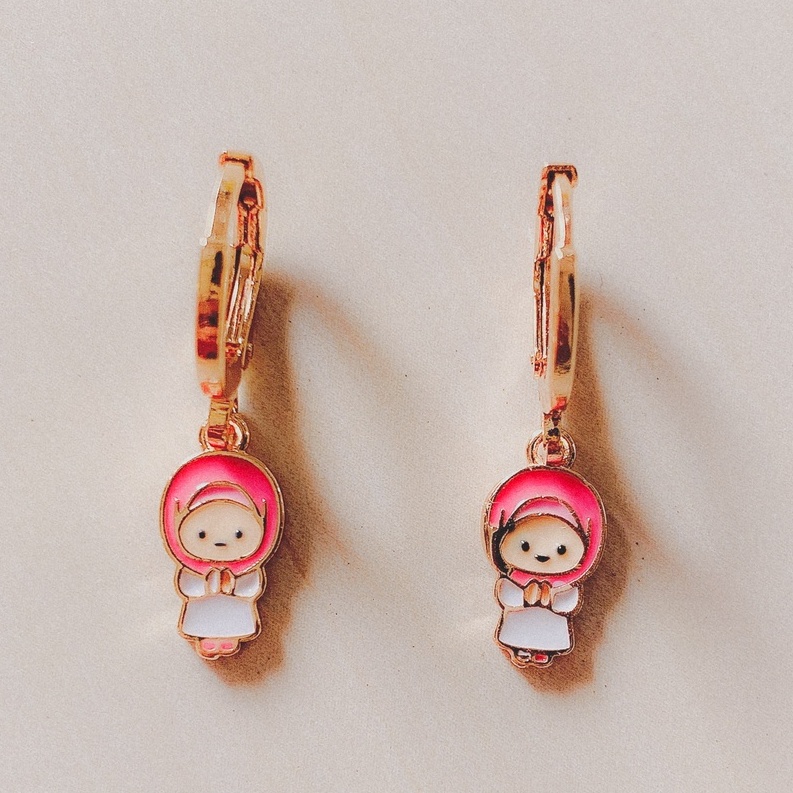Anting Anak Karakter Putri Hijab Gold