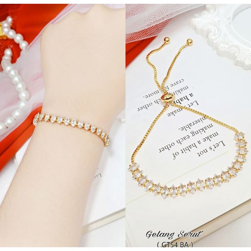 GELANG SERUT PERMATA BARIS/GELANG SERUT/GELANG TANGAN SERUT/GELANG SERUT DEWASA/PERHIASAN GELANG