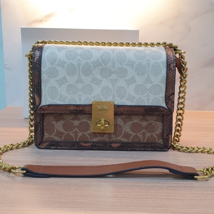 Tas Selempang COA/TAS WANITA COACH IMPORT/TAS SELEMPANG IMPORT - Cokelat, non box hitz original kere