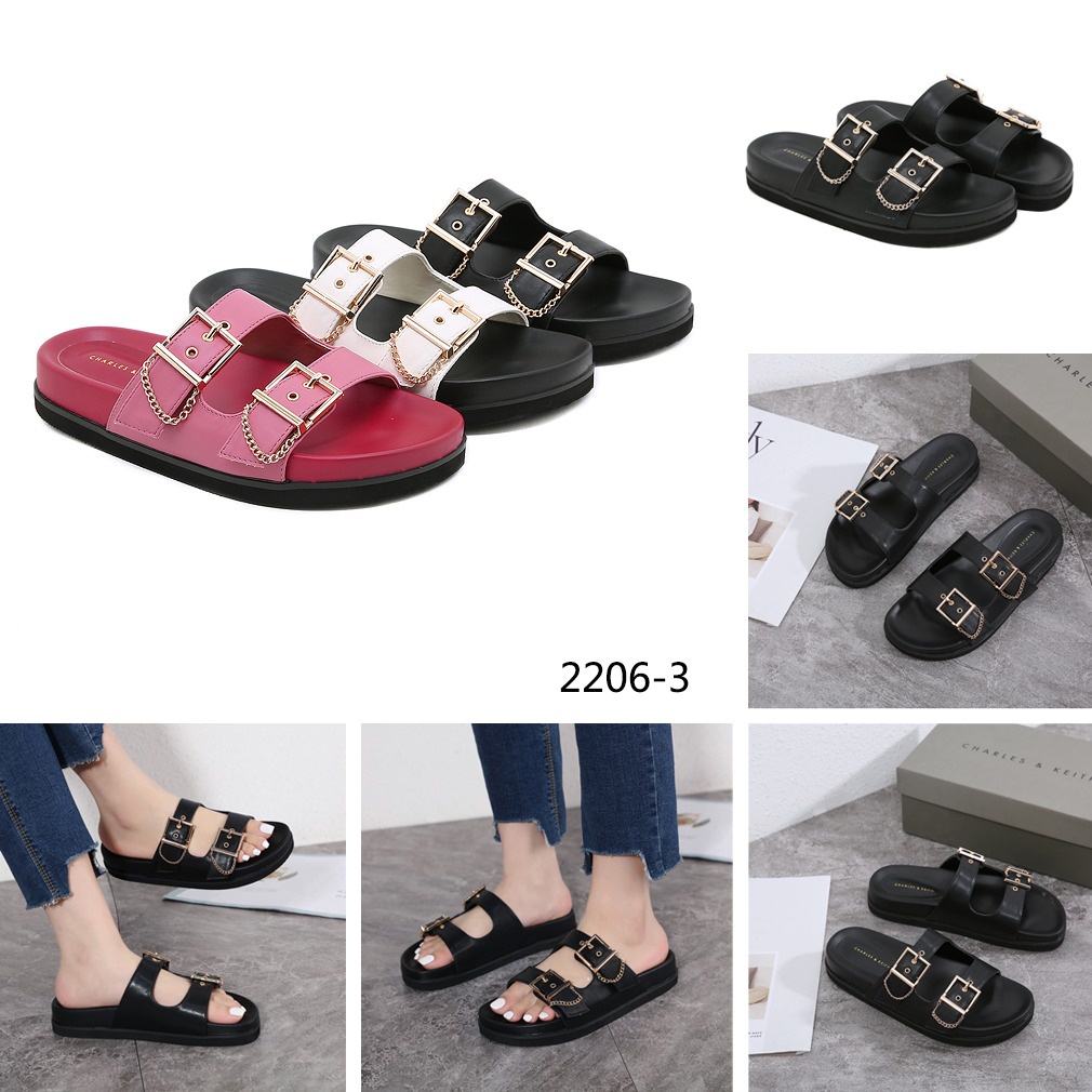 CK Buckled Slide Sandals 2206-3