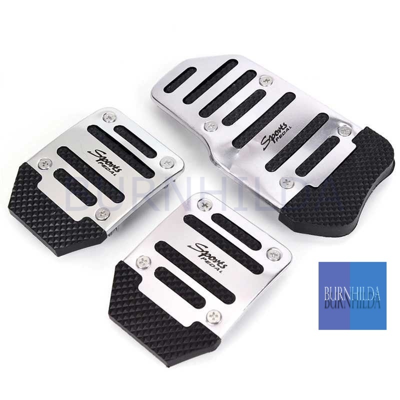 Aluminium Cover Pedal Gas Mobil Cover Aluminium Pedal Gas Mobil | Universal Car Vehicle Non-slip Alloy Pad Pedal Aluminium Foot Treadle Cover Non-Slip Automatic Car Vehicle Auto Brake Gas Pedals Cover Set accesoris mobil motor burnhilda