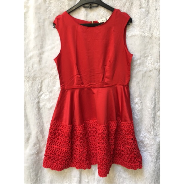 dress imlek natal dress merah