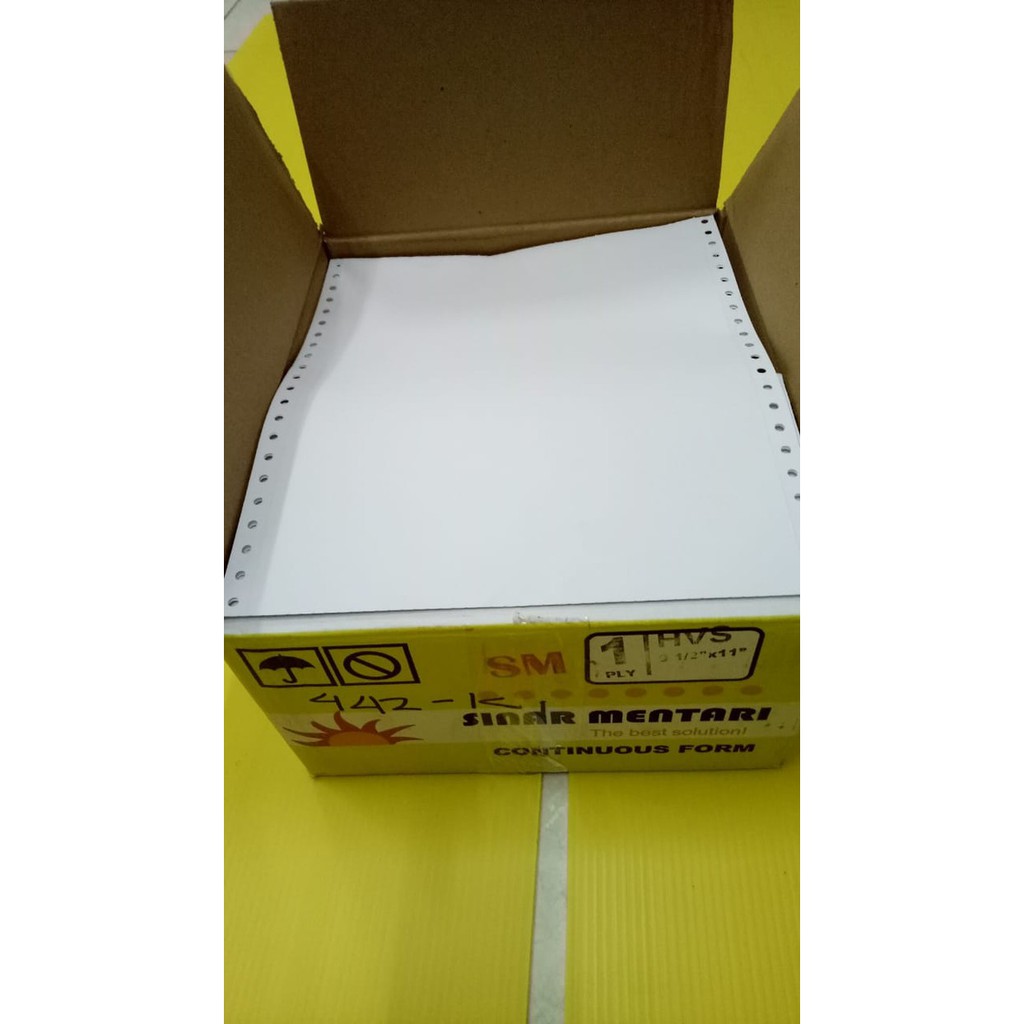 

CONTINUOUS FORM SINAR MENTARI K3 (3 PLY) | KERTAS KOMPUTER 3 LAPIS