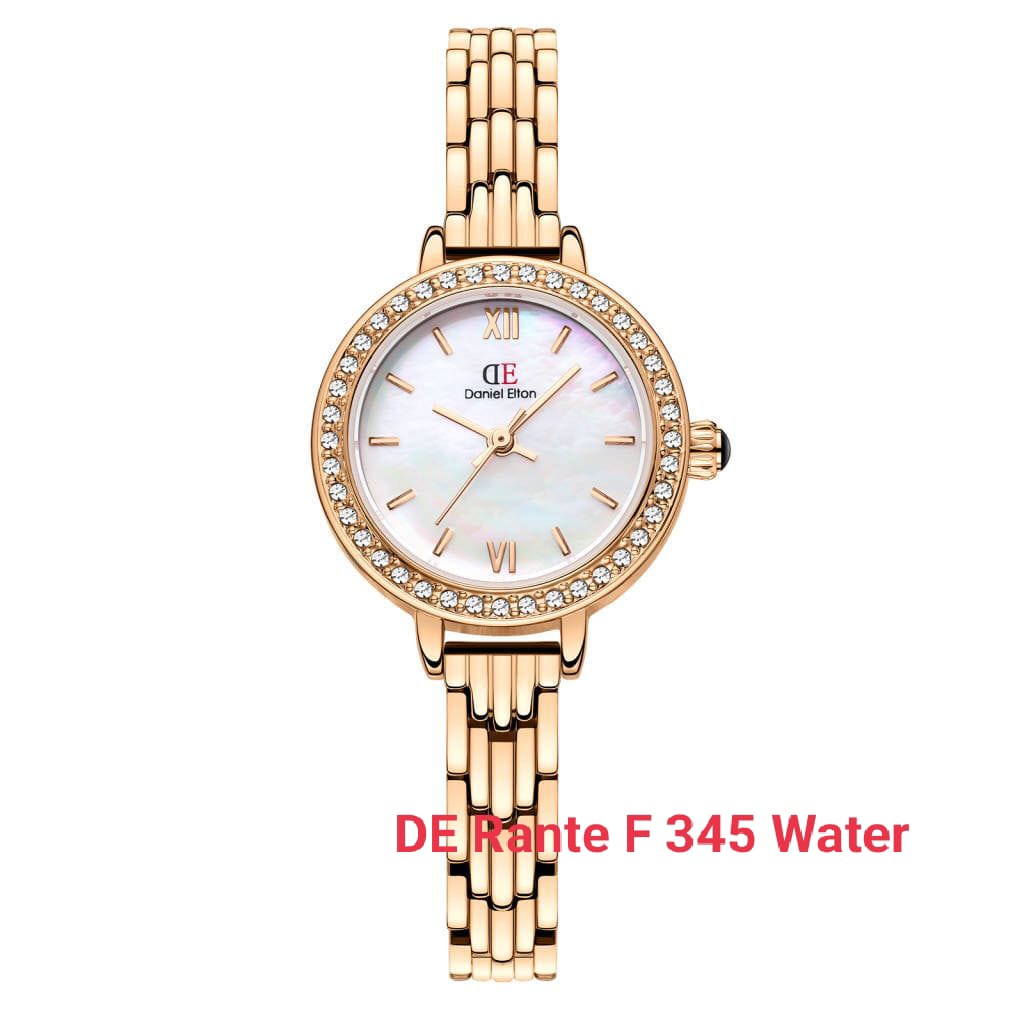 DE JAM TANGAN WANITA MEWAH STAINLESS RING CRYSTAL