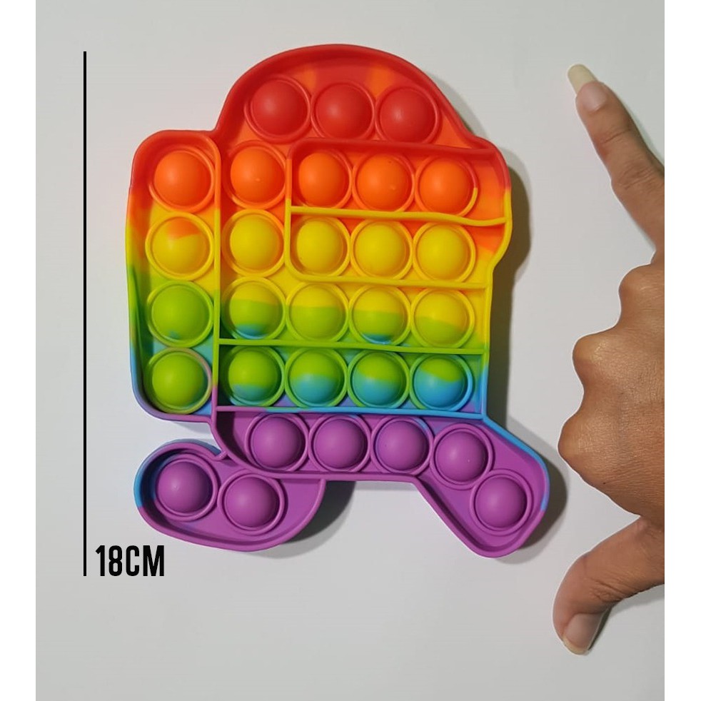 Mainan Anak Pop It Rainbow Lollipop Ice Cream unicorn strobery among as-3