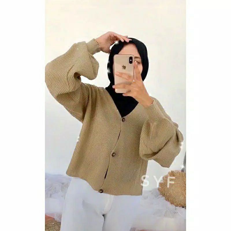 CARDIGAN RAJUT WANITA / ELLENA CROP CARDYE12 GET/ MIDI KARDIGAN / KARDIGAN RAJUT PREMIUM / BASIC CARDIGAN