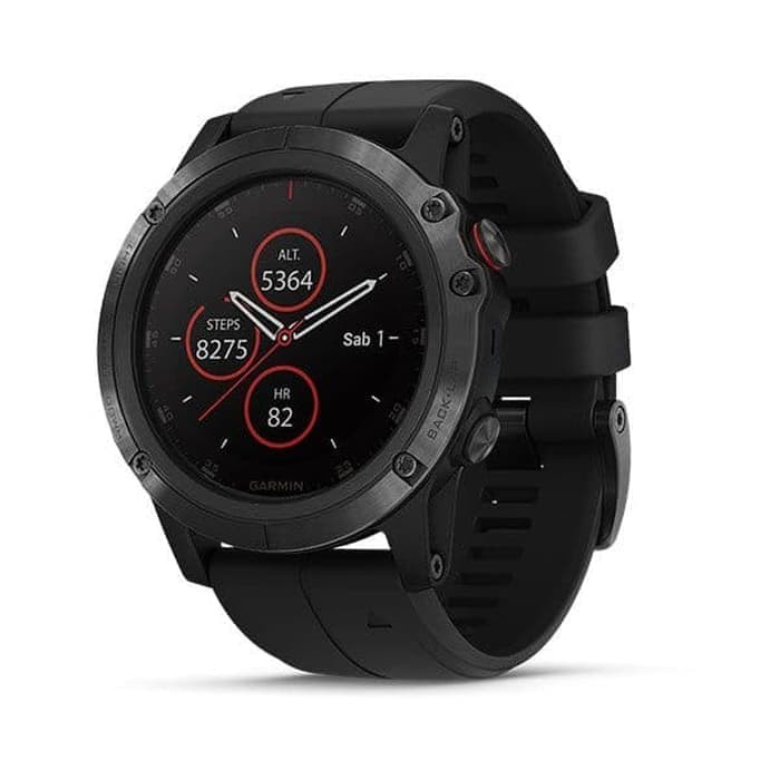 Garmin Fenix 5X Plus DLC Carbon Gray With Black Band ORIGINAL & GARANSI