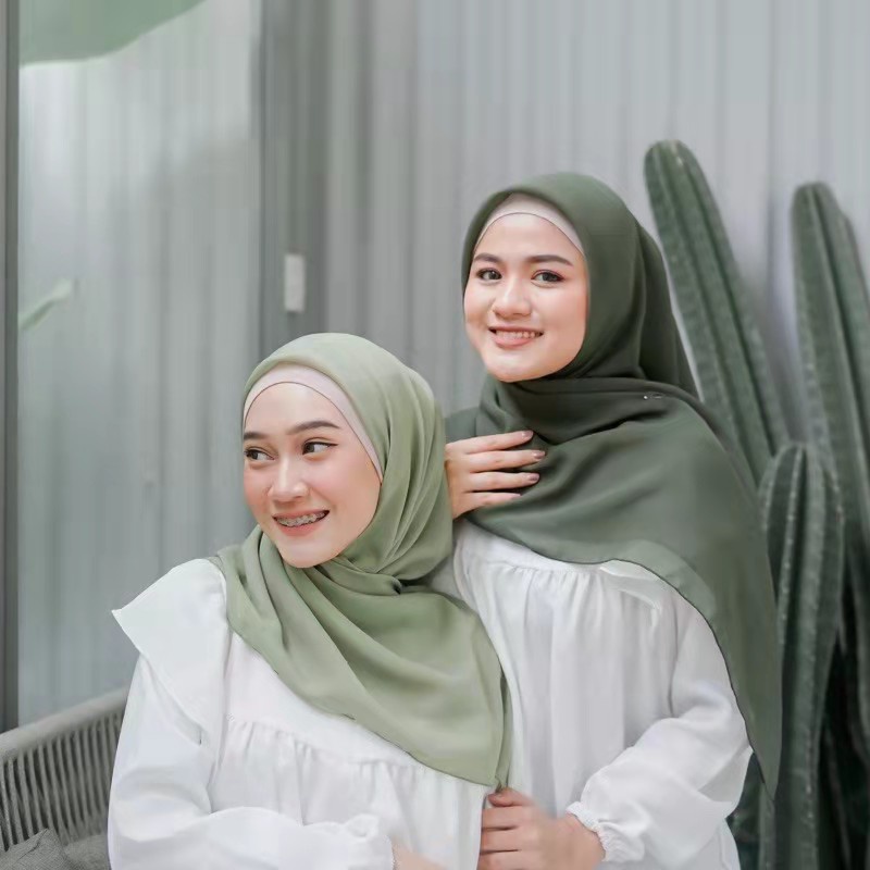ORIGINAL Bella Square Segi Empat Daily Hijab Basic Jilbab Polos Polycotton Kerudung Premium-2