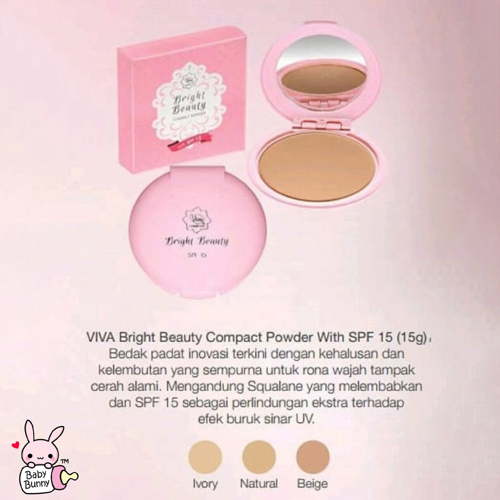 ❤ BELIA ❤ Viva Bright Beauty Compact Powder SPF15 | bedak padat viva