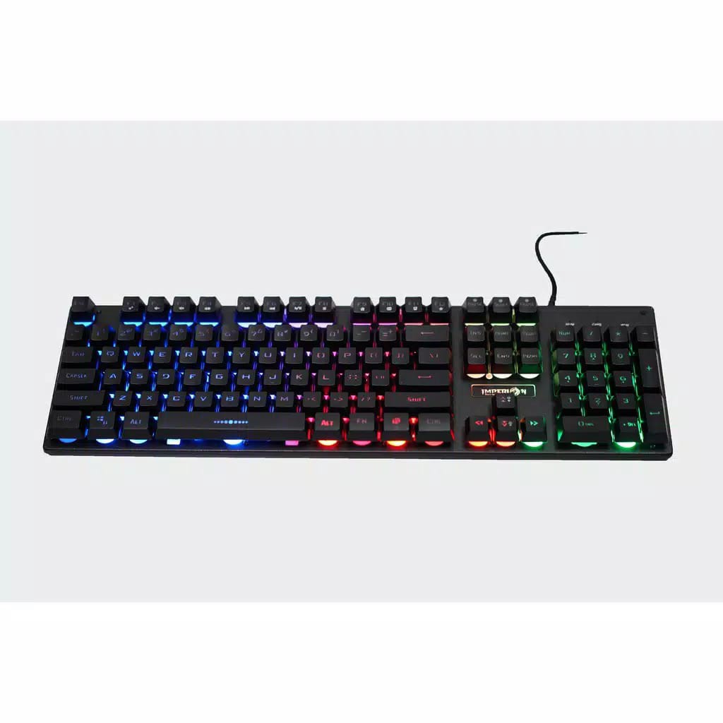 KEYBOARD GAMING IMPERION WARRIOR 10 SEMI MECHANICAL WIRED USB BACKLIGHT 3 MODE LED