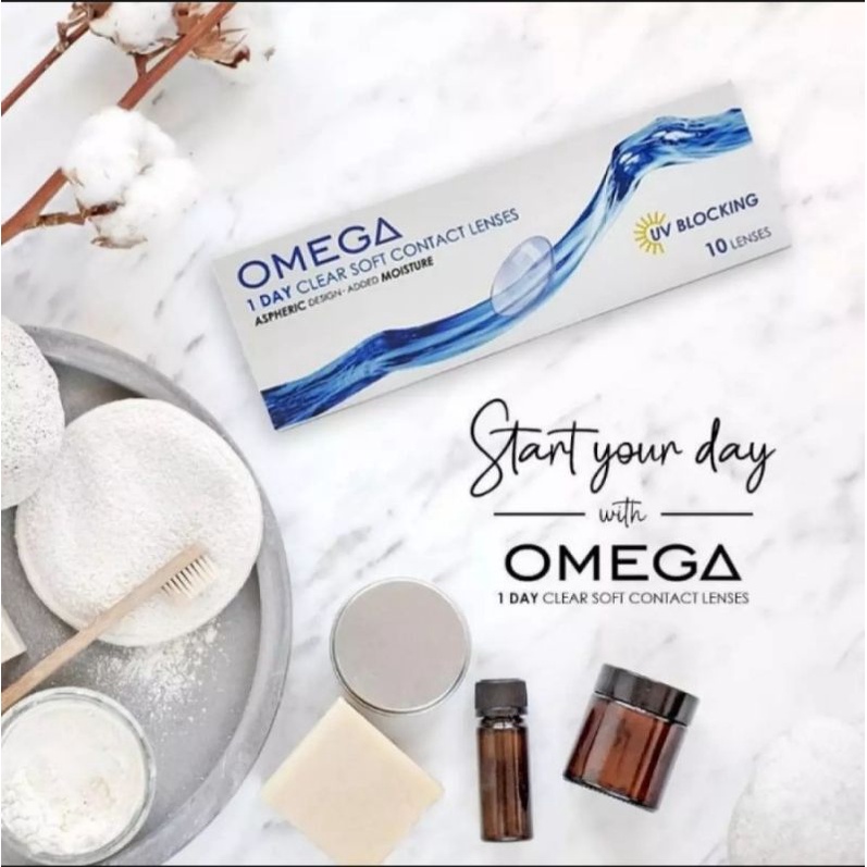 Softlens OMEGA 1DAY CLEAR Soft Contact Lenses / Omega 1 day harian / omega 1day bening harian