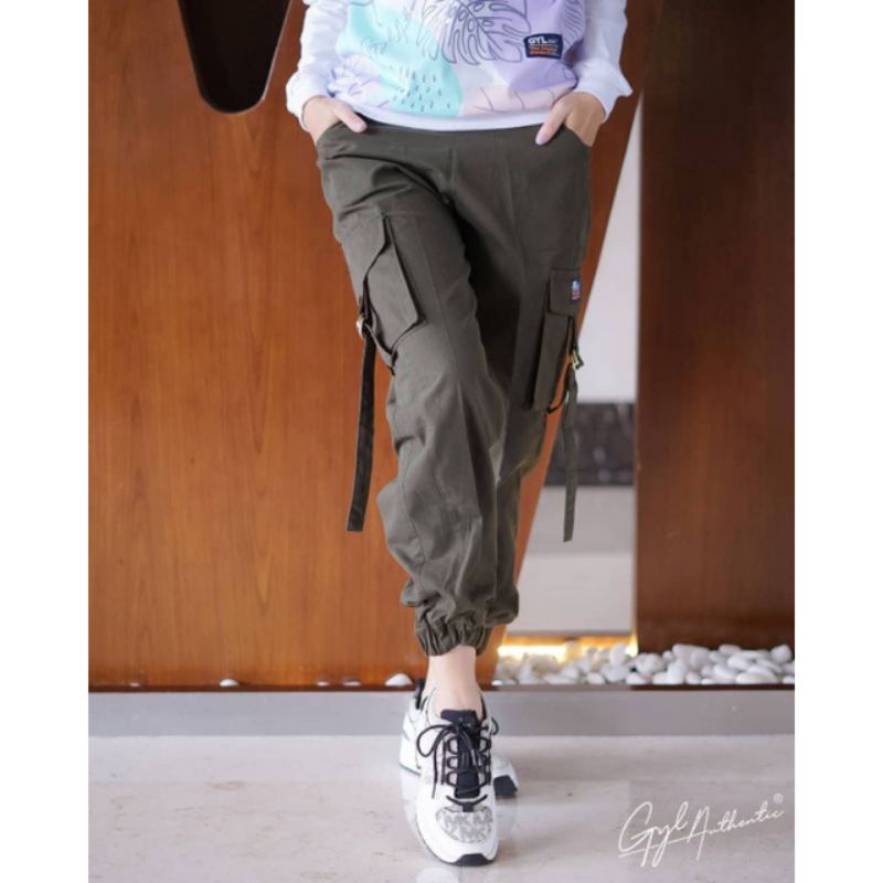 CELANA JOGGER CARGO WANITA PANJANG - JOGGER PANTS CEWEK - BAGGY PANTS JOGER CARGO