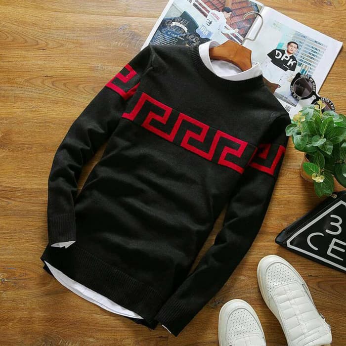 Sweater  Rajut Pria Labirin Tribal/Sweater keren/Sweater Kekinian