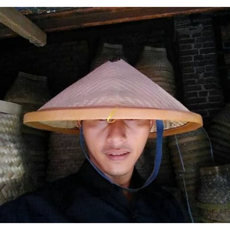Topi Caping Petani Bahan Kulit Bambu