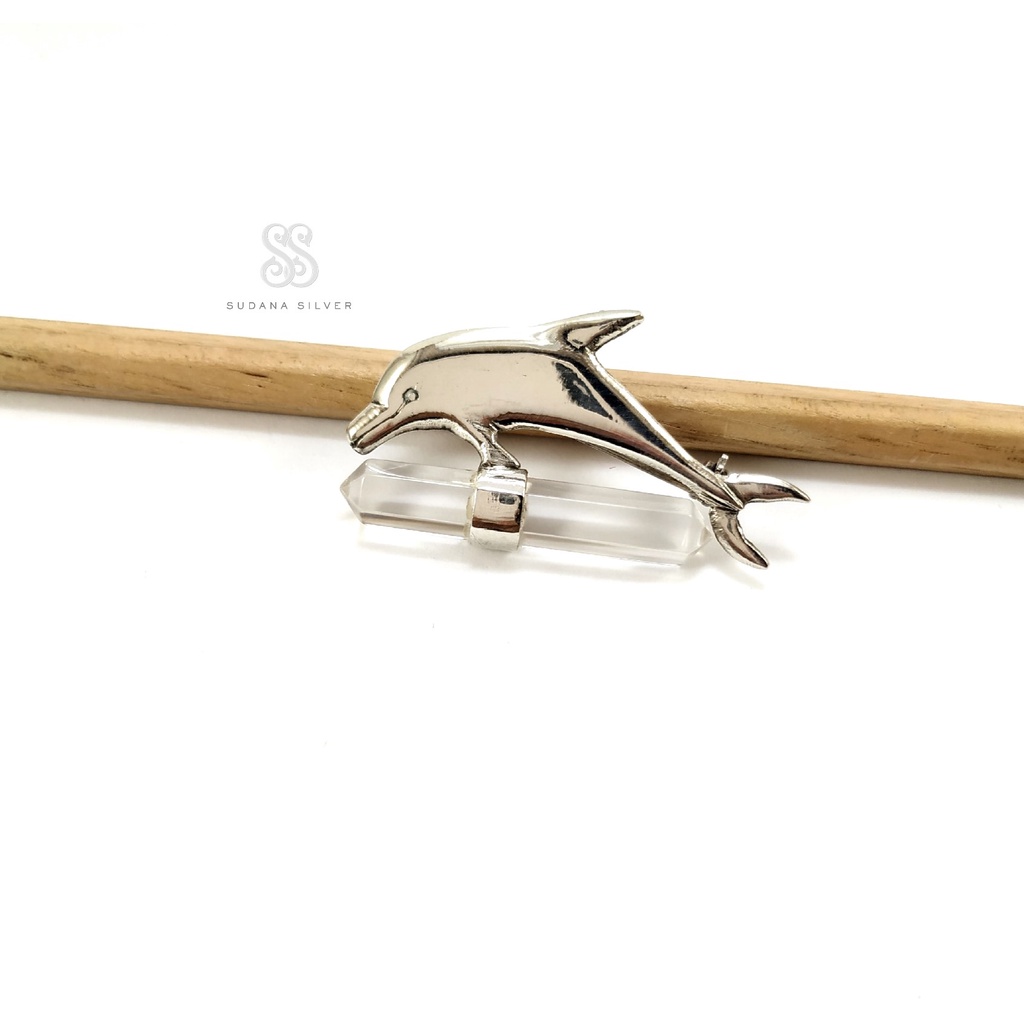 Bros Dolphin Kristal Perak Silver 925 Handmade Bali