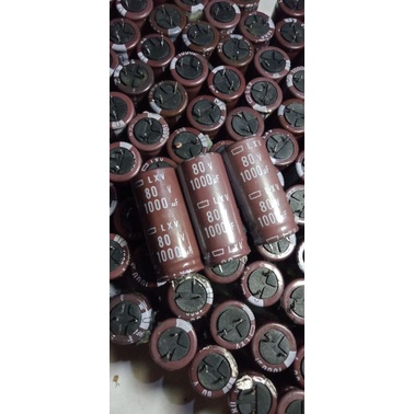 elco 80v 1000uf original cabutan / kapasitor elco 80v 1000 mikro