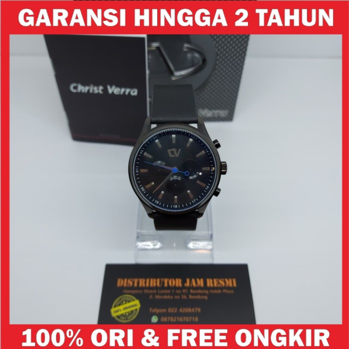 JAM TANGAN ORIGINAL CHRIST VERRA CV C 75001G-26 BLK GARANSI RESMI ORI PRIA COWOK COWO LAKI LAKI2