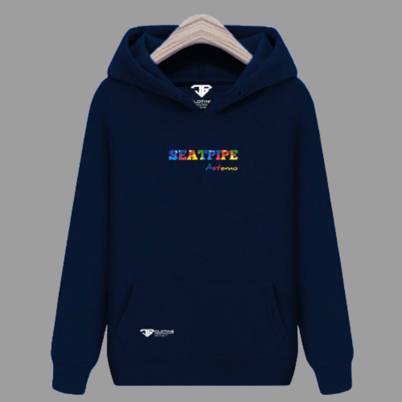 Jaket Pria Hodie Terbaru 2022 Warna Navy Motif Pelangi Breakside Gaya Distro Bandung Switer Cowok Po
