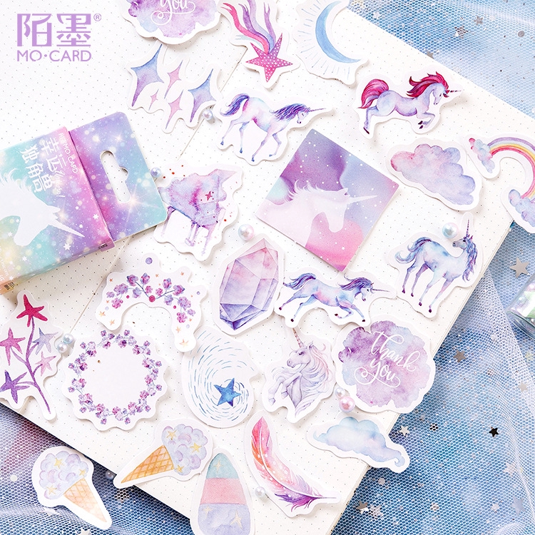 Winzige  46Pcs / Set Stiker Unicorn untuk Dekorasi-1