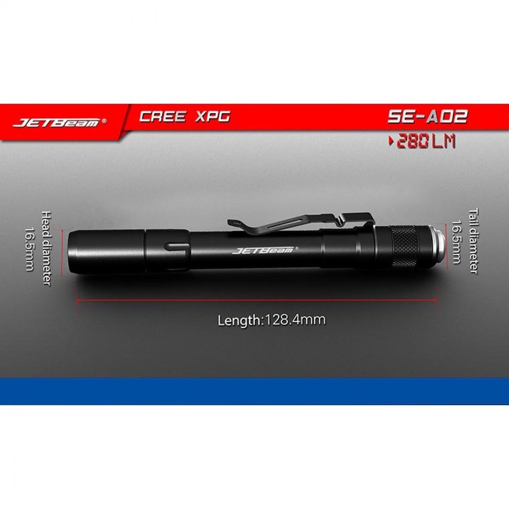 Jetbeam SE-A02 Senter Tiny Pen LED CREE XP-G3 280 Lumens